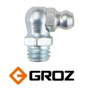 Пресс-маслёнка угловая 90° H3 М10х1,5, оцинкованная сталь, GROZ GFT/10/1.5/90 (GR46242)