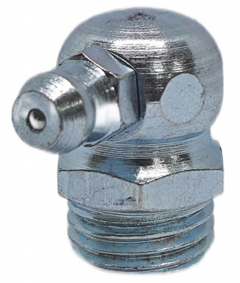 Пресс-масленка угловая H3 R1/4" BSPT, оцинкованная сталь, 010310