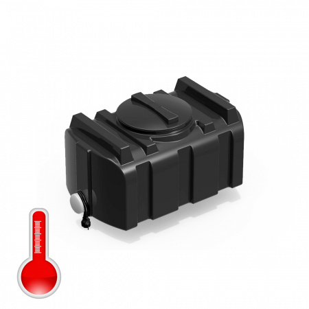 Бак для душа серии «R» 100 литров с подогревом (черный)