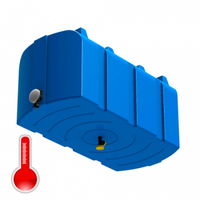 Бак для душа серии «R» 300 литров с подогревом (синий)