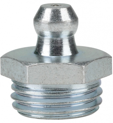 Пресс-масленка прямая H1 R1/4" BSPT, оцинкованная сталь, 010112
