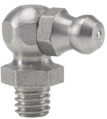 Пресс-масленка из нержавейки угловая Н3 M6х1, 010901