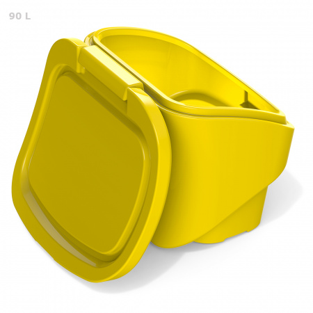 Ящик для песка, соли, реагентов и химикатов 90 литров PREMIUM (желтый)
