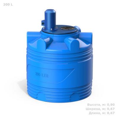 Емкость V 200 литров с турбинной мешалкой