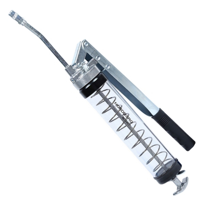 Шприц двухплунжерный для густой смазки с прозрачной тубой, 400 мл NO2407