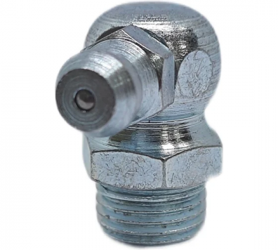 Пресс-масленка MasloSmenka угловая оц. H3 R1/8NPT, комплект 100 шт., оцинкованная сталь, Европейский стандарт DIN71412, 010314-100