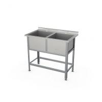 Ванна моечная со столом серия "Бюджет" ВСМ-Б-2.700-1-02 (ВМ-2/700 С БОРТОМ)