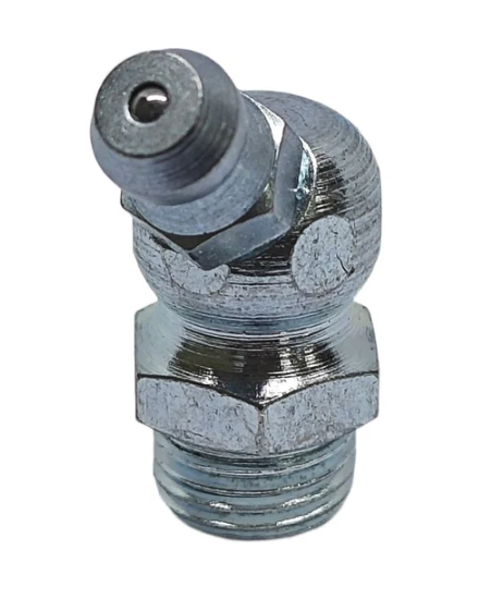 Пресс-масленка MasloSmenka угловая оц. H2 R1/8NPT, комплект 100 шт., оцинкованная сталь, Европейский стандарт DIN71412, 010214-100