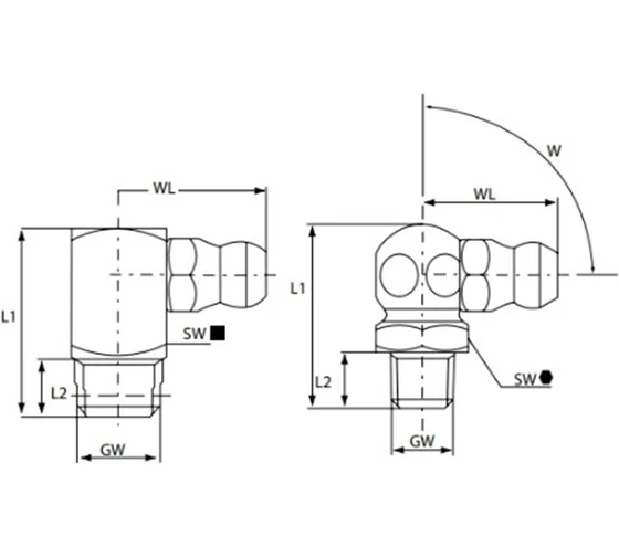 Пресс-масленка угловая H3 M12x1, оцинкованная сталь, 010311