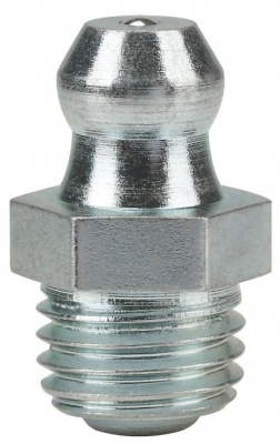 Пресс-масленка прямая H1 M8x1, оцинкованная сталь, 010103