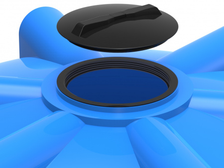 Крышка с дыхательным клапаном 350 мм (синяя)