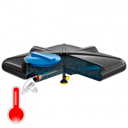 Бак душевой «РОСА» 110 литров с подогревом