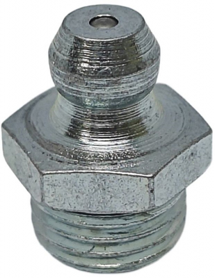 Пресс-масленка прямая H1 R1/8"NPT, оцинкованная сталь, 010119