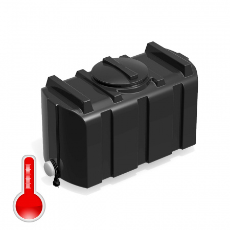 Бак для душа серии «R» 200 литров с подогревом (черный)