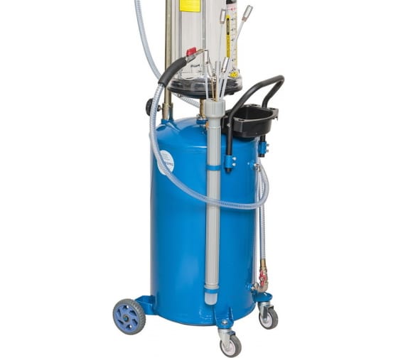 Установка для сбора масла пневматическая, 65 л, синяя