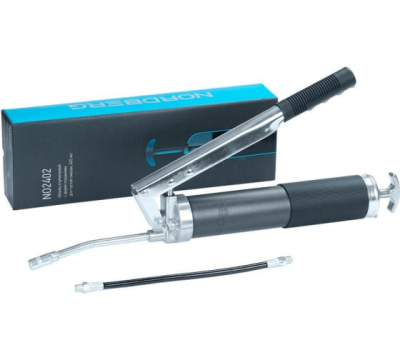 Шприц 2-х плунжерный для густой смазки, с переключением плунжеров, 400мл NO2403