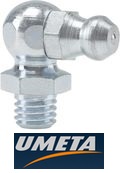 Пресс-масленка угловая H3 1/4" NF/UNF UMETA