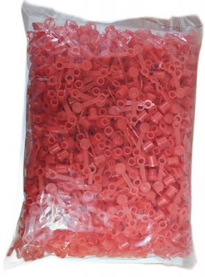 Колпачок для пресс-масленок MasloSmenka H 42мм, компл. 100 шт., красный 011001-100
