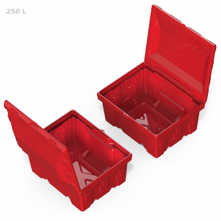 Ящик для песка, соли, реагентов и химикатов 250 литров (зеленый)