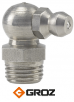 Пресс-маслёнка угловая 90° H3 М10х1, нержавеющая сталь, GROZ GFT/SS/10/1/90 (GR46662)
