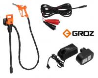 Комплект: Электрический насос для бочек и еврокубов с кабелем 12V и аккумулятором (GR45504)