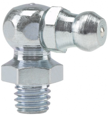 Пресс-масленка угловая H3 M6x1, оцинкованная сталь, 010301