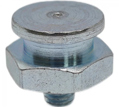 Пресс-масленка плоская оц. М1 16 мм. М6х1, комплект 10 шт., оцинкованная сталь, Европейский стандарт DIN71412, MasloSmenka 010501-10