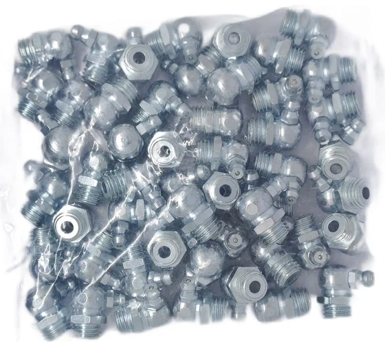 Пресс-масленка угловая оц. H3 M12x1,5, комплект 10 шт., оцинкованная сталь, Европейский стандарт DIN71412, MasloSmenka 010308-10