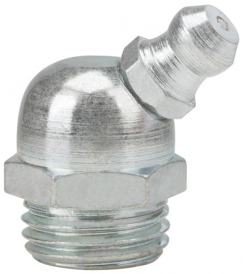 Пресс-масленка угловая H2 M14x1.5, оцинкованная сталь, 010209