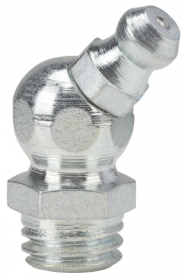 Пресс-масленка угловая H2 M10x1.5, оцинкованная сталь, 010206
