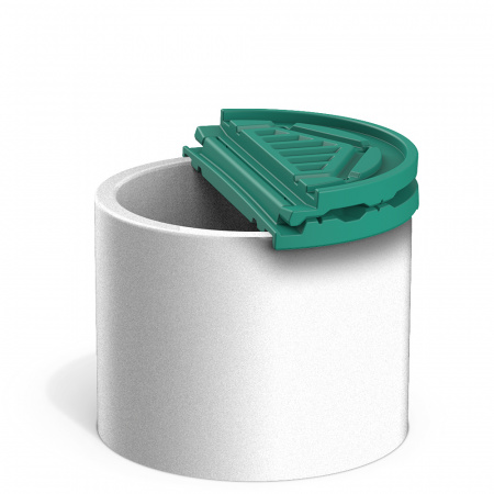 Крышка колодца «Роса» зелёная