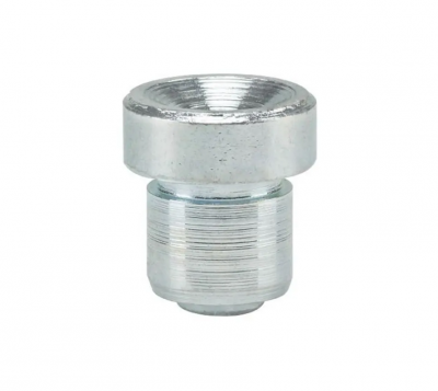 Воронкообразная заколачиваемая пресс-масленка D1A, 6/8 круглая, прямая (180), оцинкованная сталь, MasloSmenka 011501