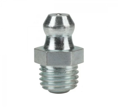 Пресс-масленка прямая оц. H1 M8x1, комплект 100 шт., оцинкованная сталь, Европейский стандарт DIN71412, MasloSmenka 010103-100