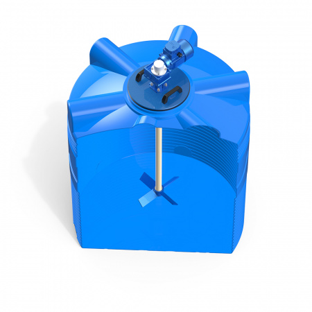 Емкость V 1000 литров с лопастной мешалкой