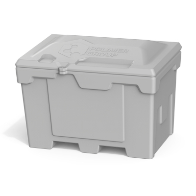 Ящик для песка, соли, реагентов и химикатов 500 литров (серый)