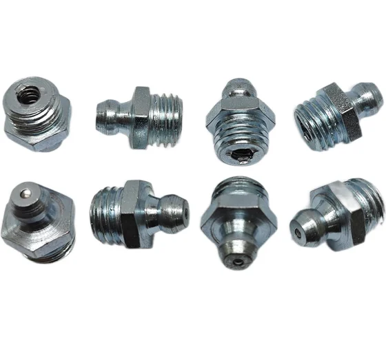 Пресс-масленка прямая оц. H1 M10x1.25, комплект 100 шт., оцинкованная сталь, Европейский стандарт DIN71412, MasloSmenka 010106-100