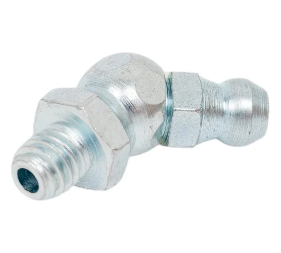 Пресс-масленка угловая оц. H2 M6x1, комплект 10 шт., оцинкованная сталь, Европейский стандарт DIN71412, MasloSmenka 010201-10