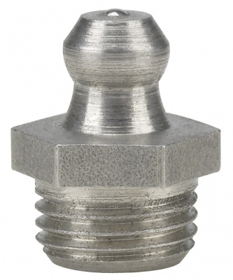 Пресс-масленка из нержавейки прямая Н1 M10х1, 010703