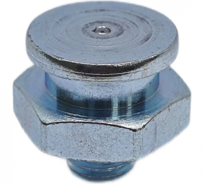 Пресс-масленка плоская оц. М1 16 мм. М8х1, комплект 10 шт., оцинкованная сталь, Европейский стандарт DIN71412, MasloSmenka 010502-10