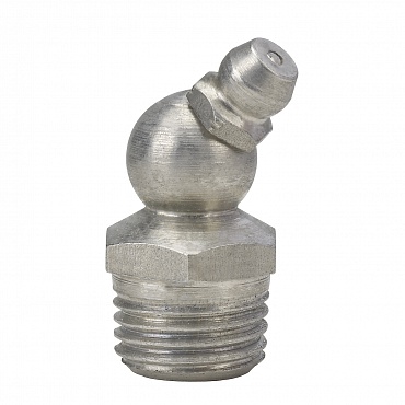 Коническая пресс-масленка угловая, нерж. 45° G 1/4'' SK, Pressol (15949)