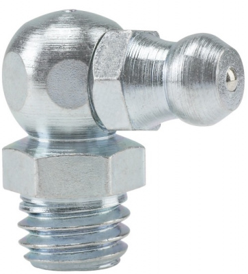 Пресс-масленка угловая H3 M8x1.25, оцинкованная сталь, 010303