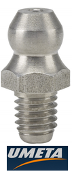 Пресс-масленка из нержавейки прямая Н1 M5х0,8 нерж. сталь UMETA 1120701