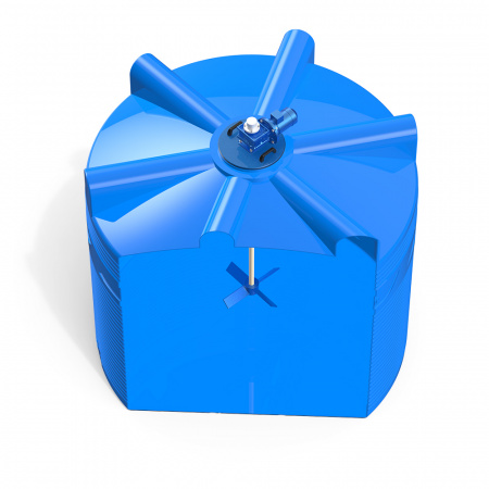 Емкость V 8000 литров с лопастной мешалкой