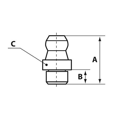 Коническая пресс-масленка прямая Ø 6мм заколачиваемая, нерж. ESN, Pressol (15902)