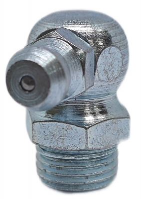 Пресс-масленка угловая оц. H3 R1/8NPT, оцинкованная сталь, Европейский стандарт DIN71412, арт. 010314
