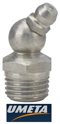 Пресс-масленка из нержавейки угловая Н2 1/4" нерж. сталь Umeta
