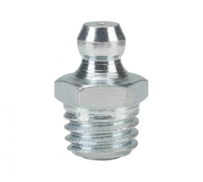 Пресс-масленка прямая оц. H1 M10x1.5, комплект 100 шт., оцинкованная сталь, Европейский стандарт DIN71412, MasloSmenka 010107-100