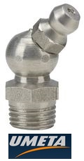 Пресс-масленка из нержавейки угловая Н2 M10х1 нерж. сталь Umeta