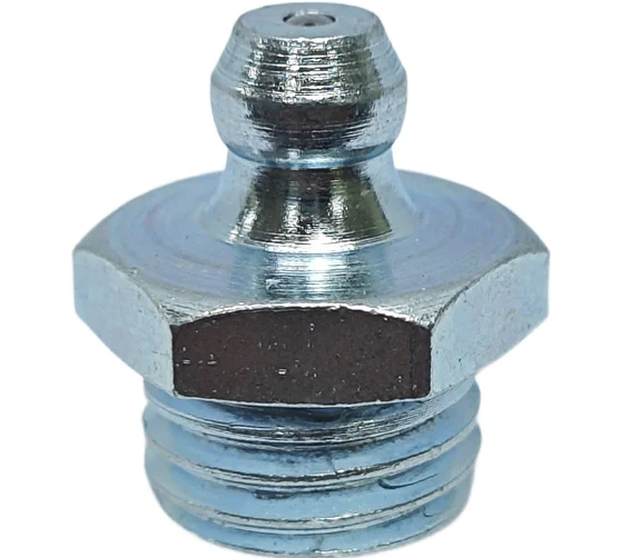 Пресс-масленка MasloSmenka прямая оц. H1 M12x1.25, комплект 100 шт., оцинкованная сталь, Европейский стандарт DIN71412, 010114-100