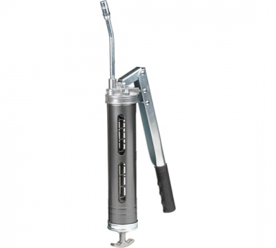 Шприц двухплунжерный для густой смазки с окнами в тубе, 400 мл NO2406